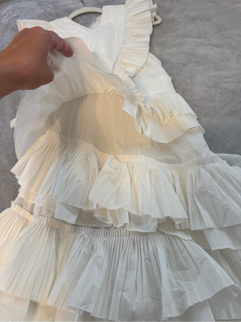 Ulla Johnson Aurore White Tiered Ruffle Cotton Maxi Dress Size 2 - Picture 11 of 13
